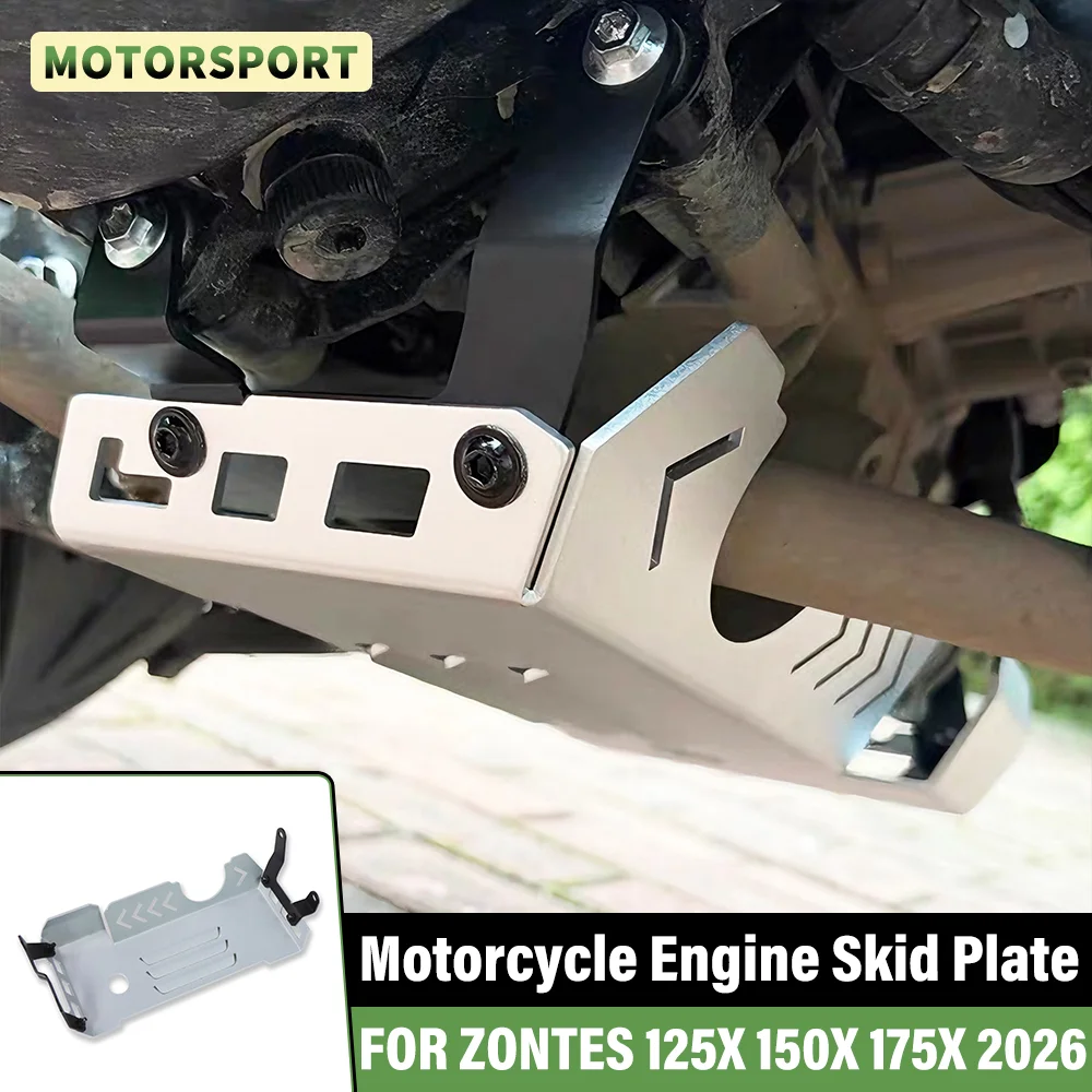 Motorcycle Chassis Protection FOR ZONTES 125X 150X 175X 2026 Engine Skid Plate Bottom Protective Cover Belly Pan Fairing Part