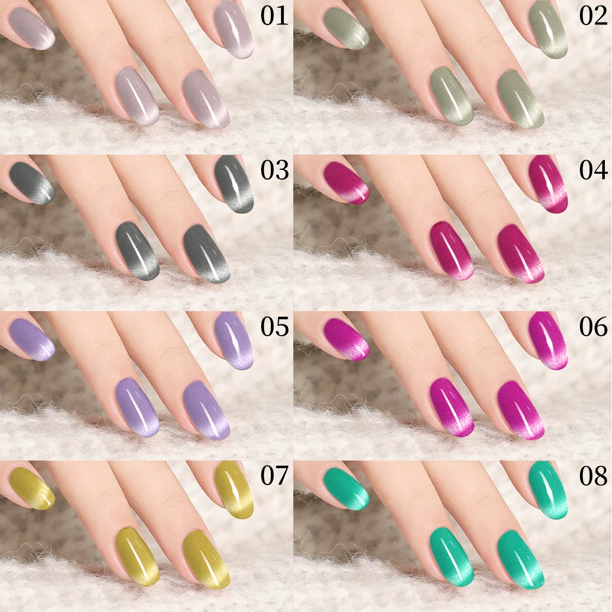 Faandin 0.24oz 1 Bottle, Mirror Silk Cat-Eye Gel Nail Polish, Glossy and Silky, Full Color, Strong and Long-Lasting, Transparent Texture, Not Easy to Fade, Fashionable for Women's Dating and Socializing, Dance Parties and Salons, a Must-Have Item, Easy to Apply and Remove, High-End Texture, Uv Lamp Quick-Drying, Nail Salon Exclusive Nail Polish Gel