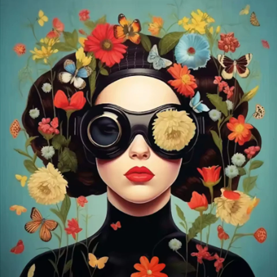 

5DDIY Diamond Painting Abstract Surrealing Fantasy Flower Boy Portrait Art Modern Living Room Mosaic Embroidery Home Decoration