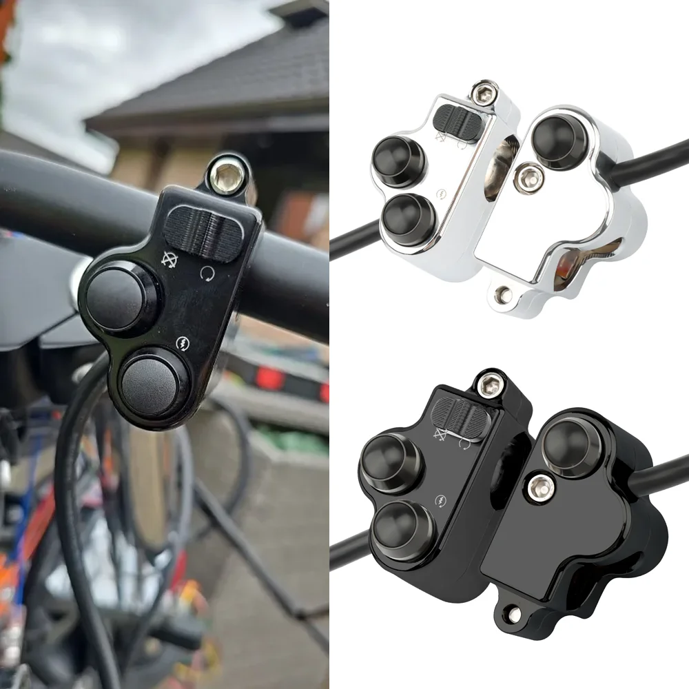 

Motorcycle 1'' 25mm Handlebar Control Switch Push Button For Harley Yamaha Honda Suzuki Bobber Chopper Cafe Racer Custom Bikes