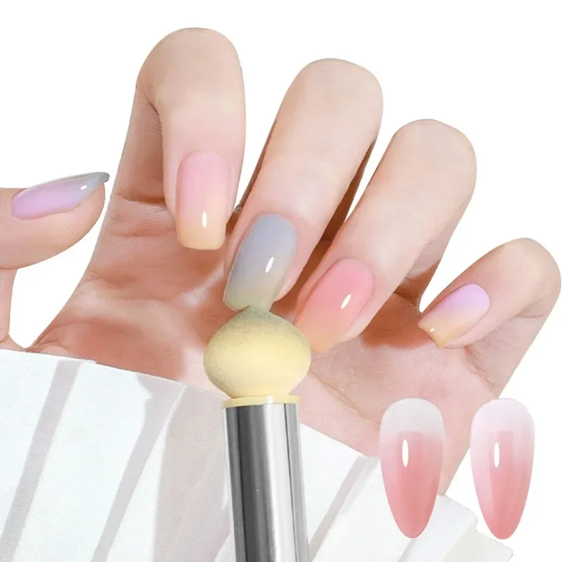 قلم رسم على الأظافر برأسين ، تظليل متدرج ، فرشاة تنقيط ، مقبض حجر الراين ، أدوات رسم ، فرشاة مانيكير ، 1: 10