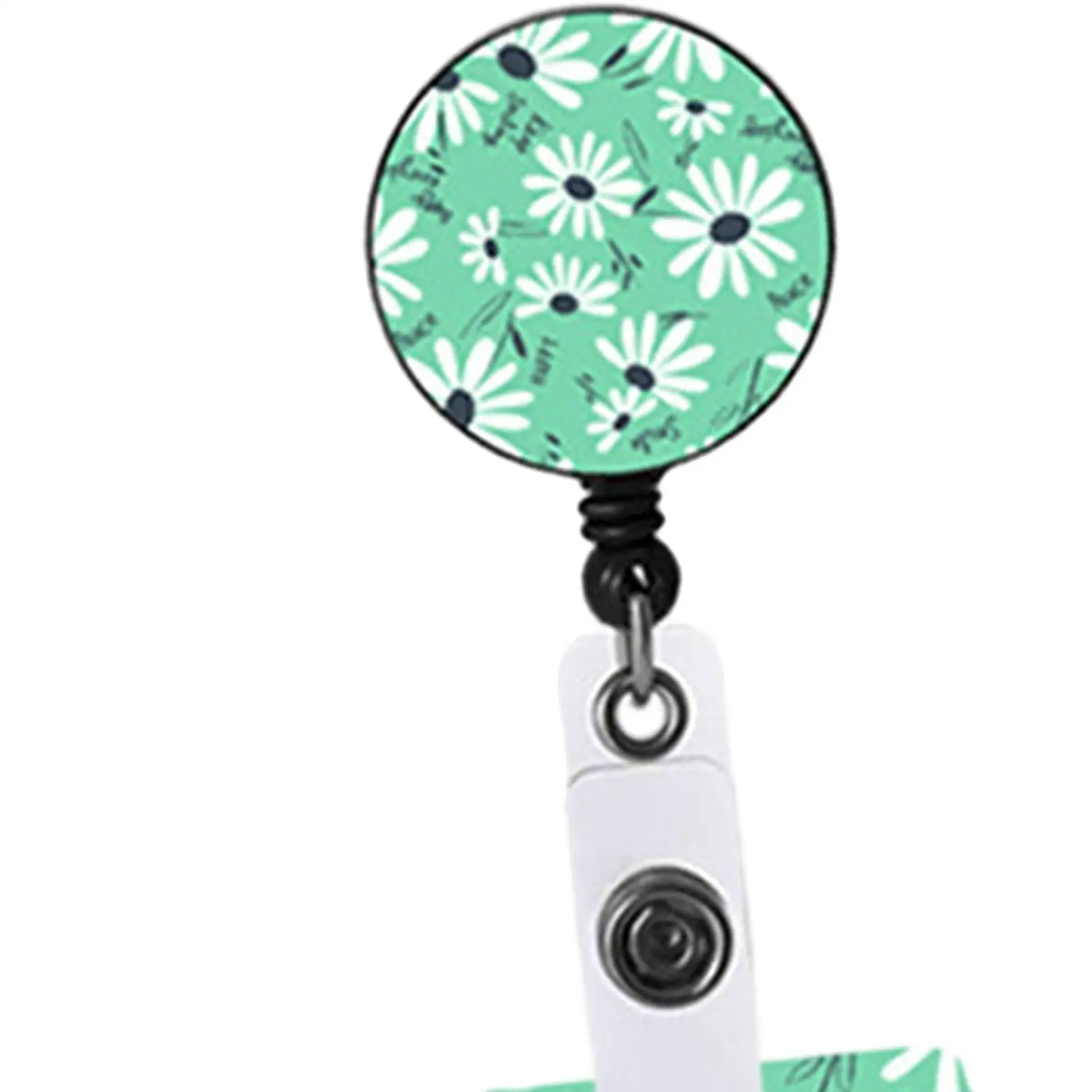 꽃 패턴 접이식 클립 ID 배지 거치대, 신용 카드 보호대, 자원 봉사자, 경량, 다용도, 견고한 액세서리