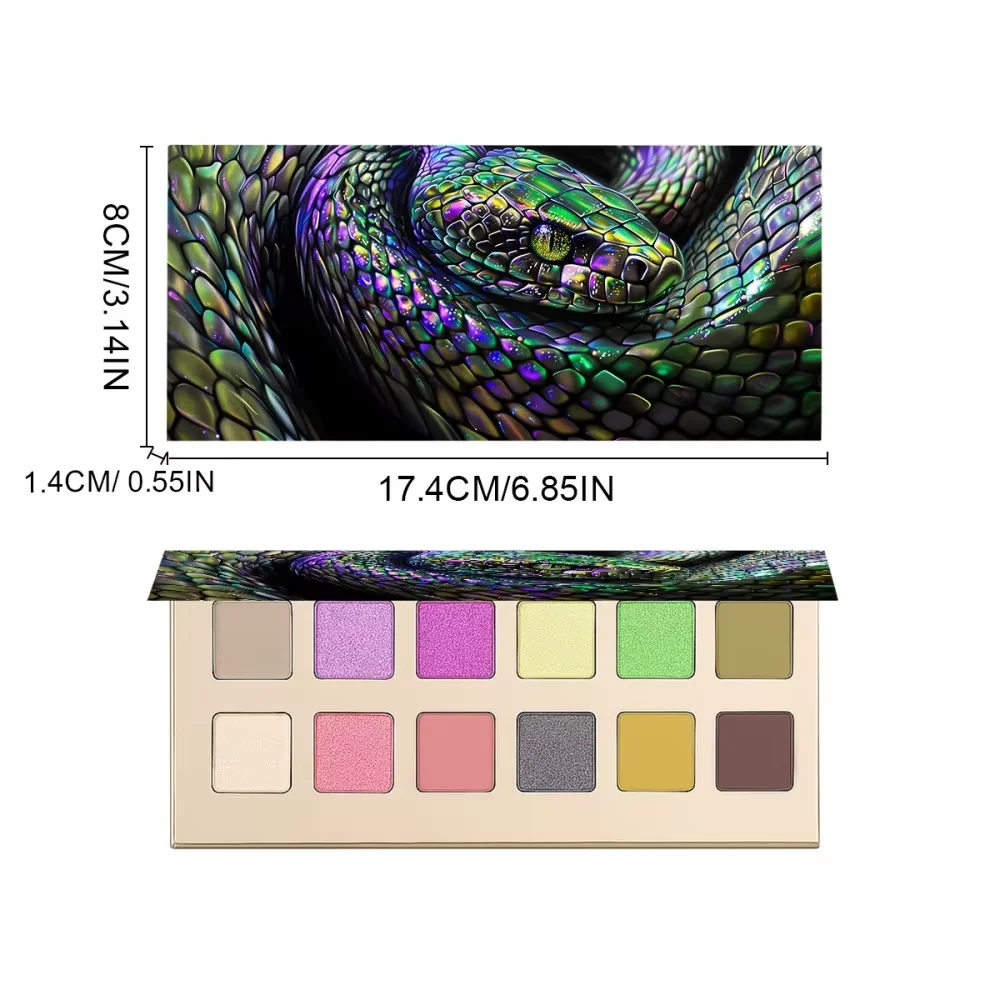 12 Color Capacity Matte Eyeshadow Disc Long Lasting Color Rendering Anti Sweat Waterproof Eyeshadow Palette
