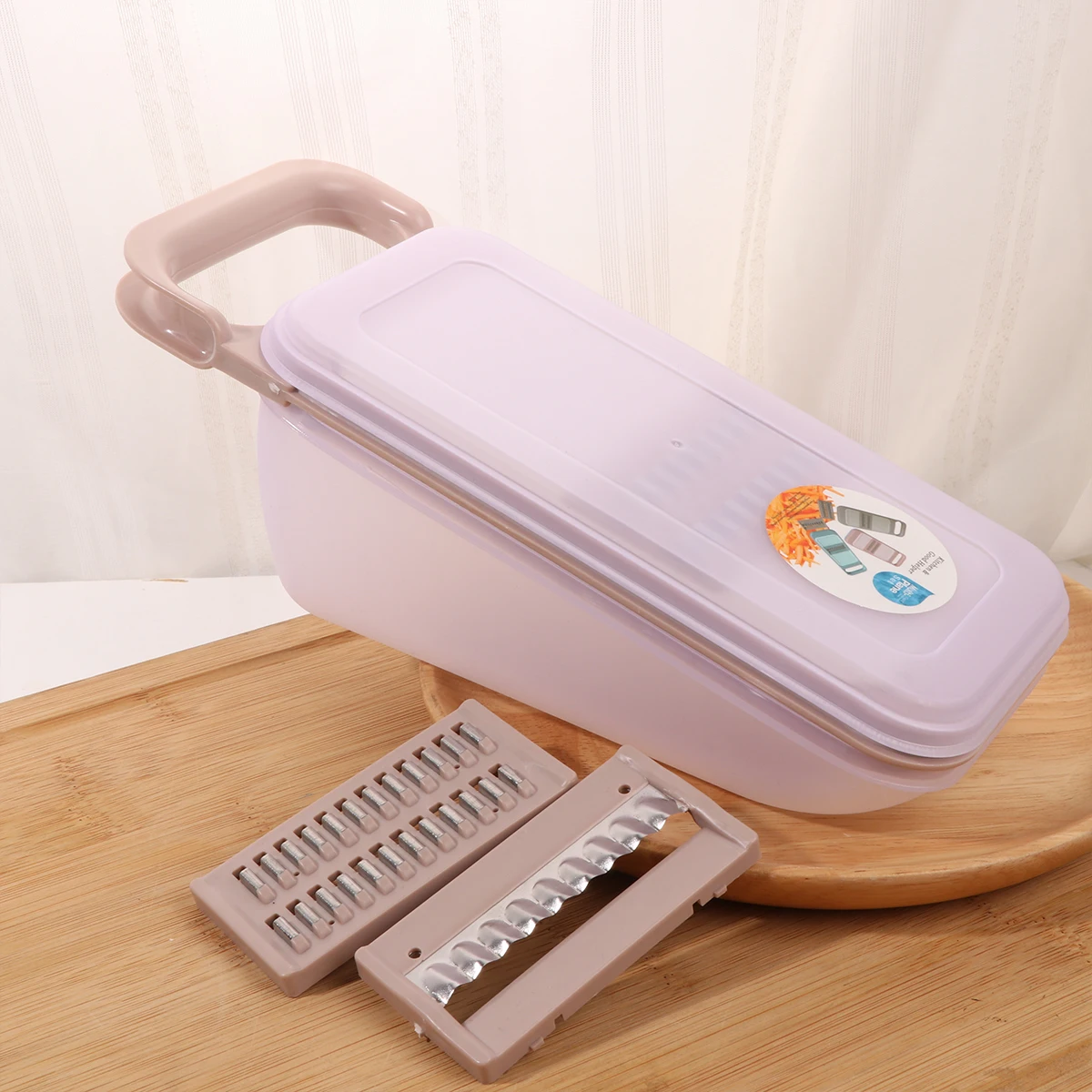 

Multifunction Grater 3 Blades Stainless Steel Hand Held Kitchen Tool for Cheese Carrot Potato Tomato Cucumber Slicing Julienne