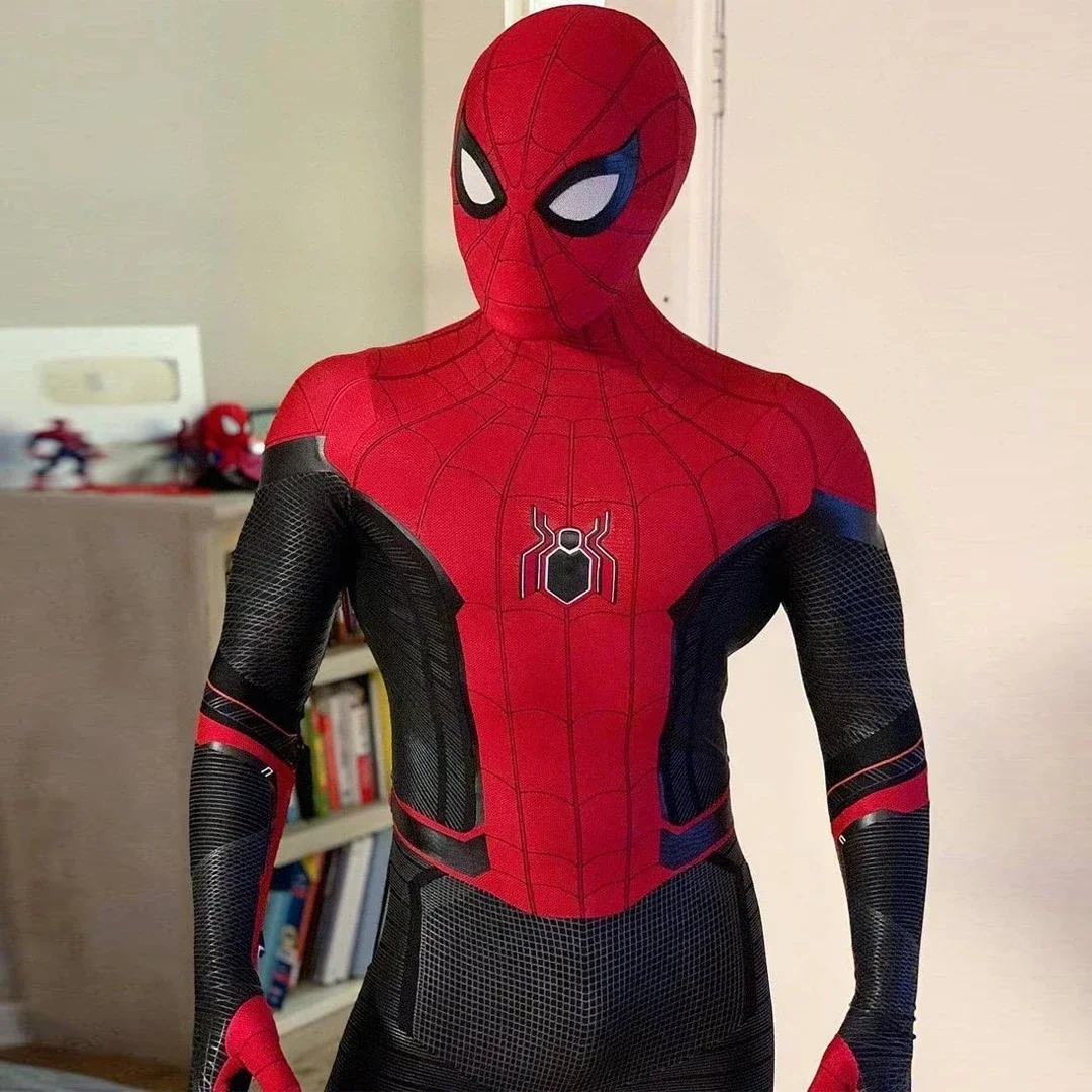 Lontano da casa Spiderman Costume Cosplay Adulti Bambini Zentai Suit Halloween Supereroe Body Uomo Ragazzi