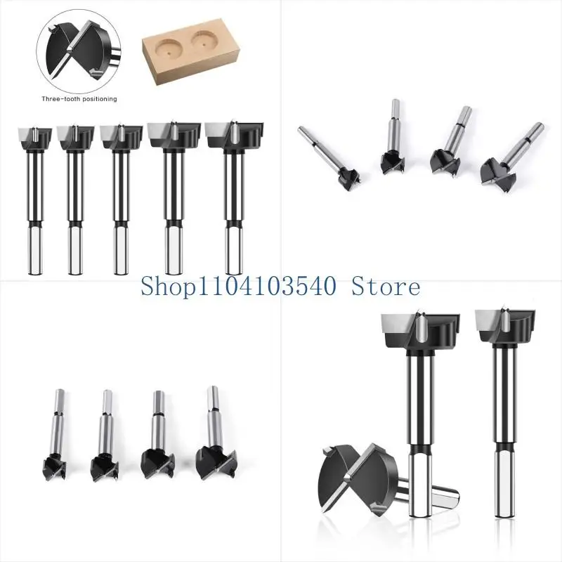 

02DC 5PEECE FORSTNERS DRILE BIT SET Деревообрабатывающий инструмент для точного отверстия 15 мм-35 мм