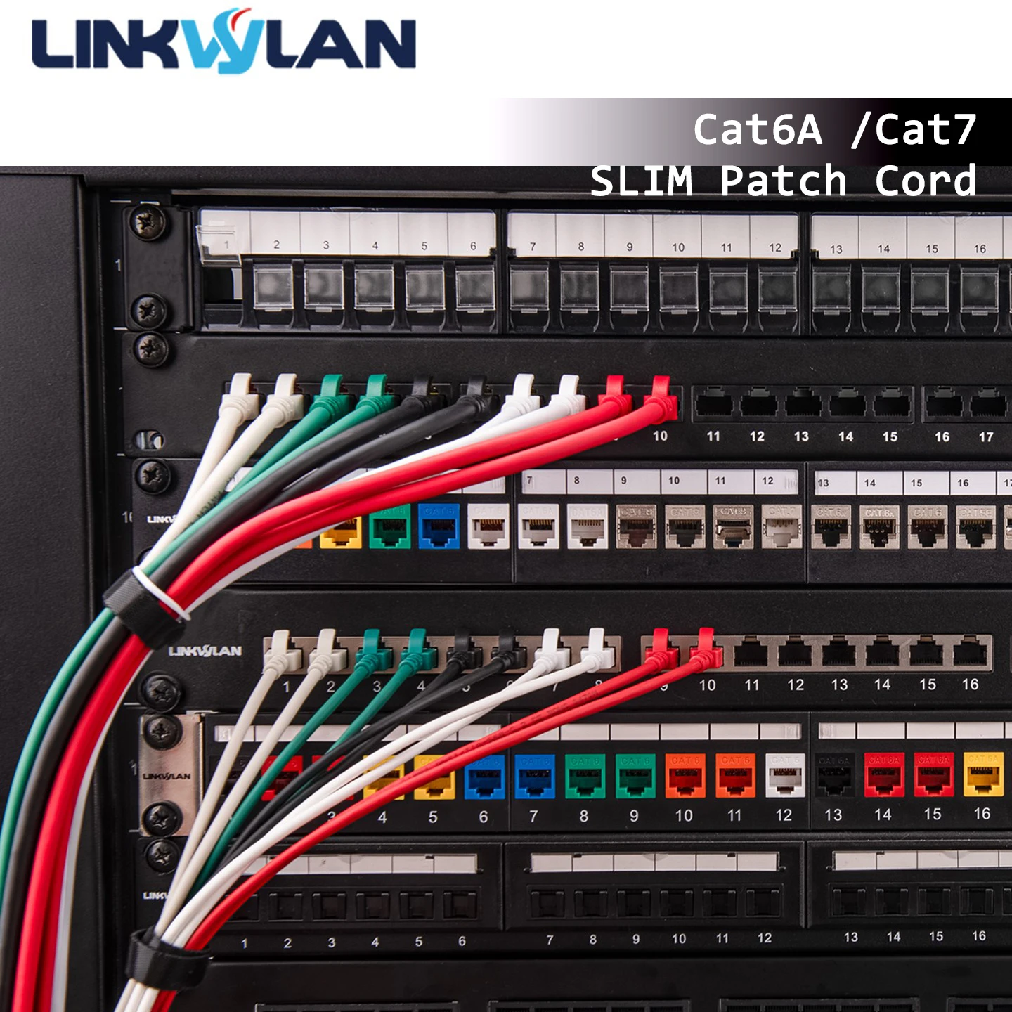 Linkwylan Cat6A Cat7 STP Патч-корд 32AWG Тонкий Ethernet-кабель RJ45 Цветной сетевой кабель 4 витых пара TPE Интернет-кабель Lan