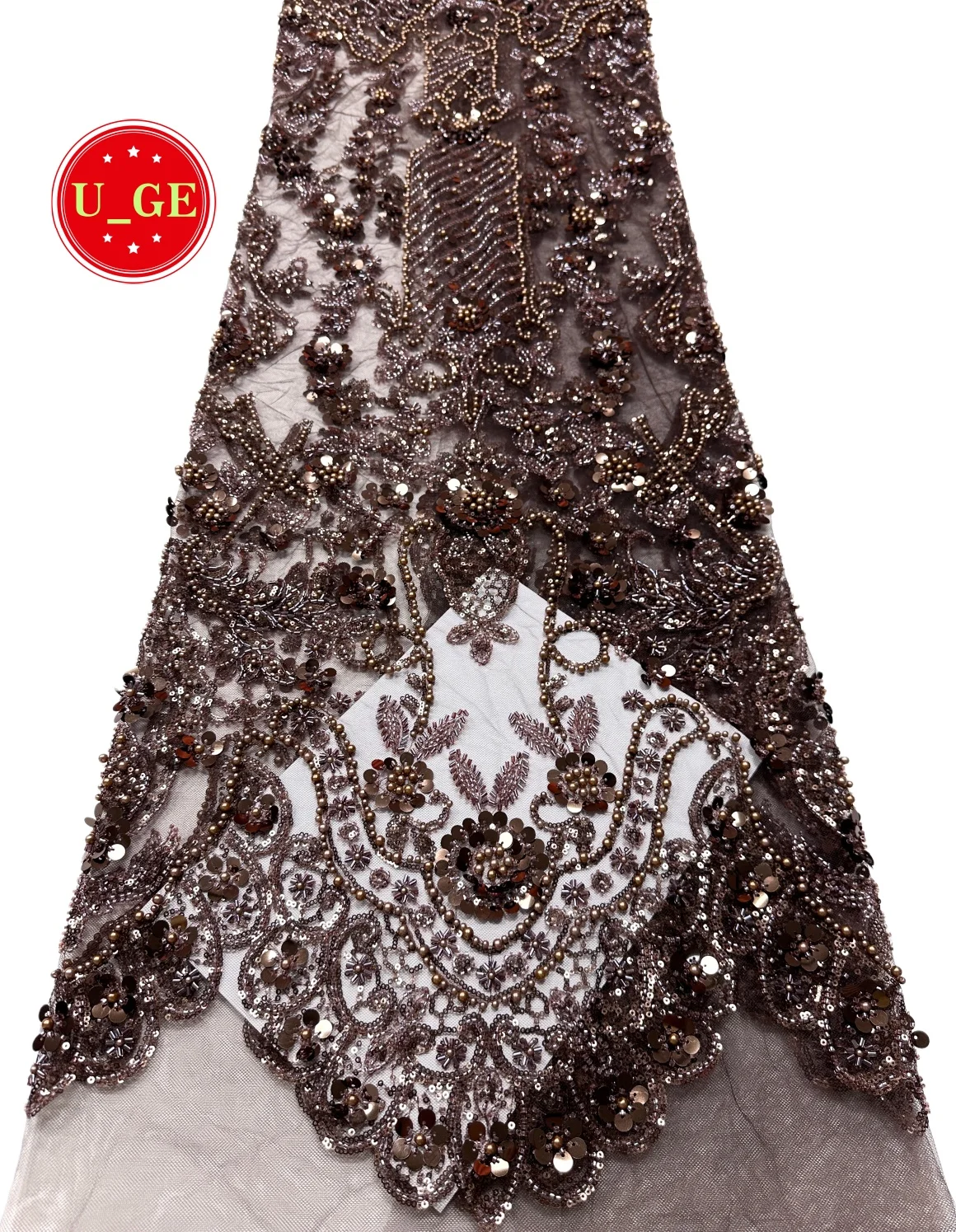 

2026Новейшая австрийская элегантная мягкая сетчатая кружевная ткань лучшего качества с блестками и камнями для свадебного вечернего платья U_GE6859