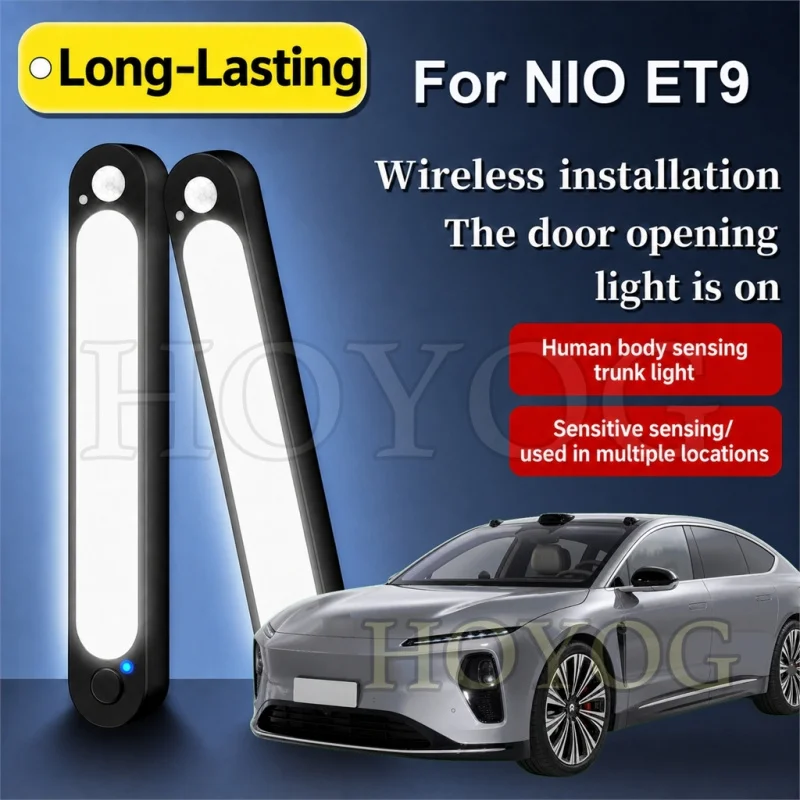 For NIO ET9 2025-2026 Car Boot Light LED Lamp Motion Sensor Stick On Magnetic Cordless Trunk Cargo Light Sedan Interior Cabin