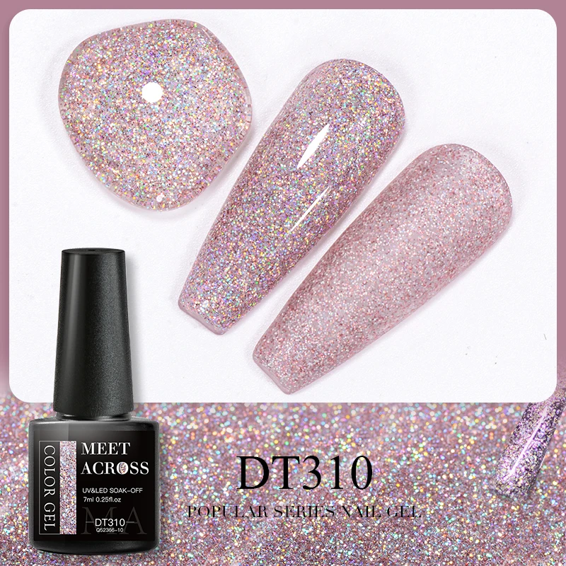 Vernis à ongles Gel à paillettes, Laser scintillant, Semi-Permanent, à tremper, pour décoration des ongles, fournitures pour ongles, 1/3 pièces