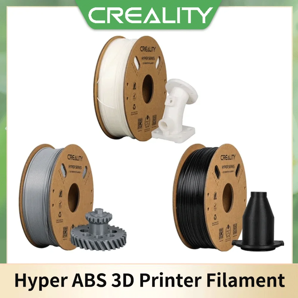 Filament Creality Hyper ABS 1,75 mm pour une impression à grande vitesse Impression ouverte pratique, bobine de 1 kg (2,2 lb) adaptée à la plupart des imprimantes 3Dz