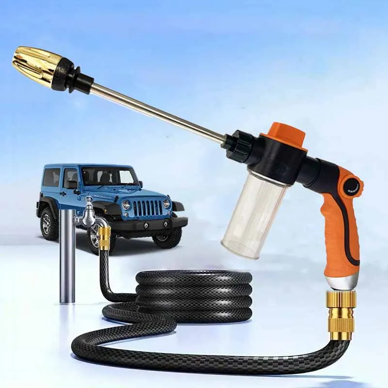 

Водяной пистолет с насадкой для мойки автомобиля высокого давления, гибкий расширительный шланг, многофункциональный инструмент для полива, мощная чистка автомобиля и сада