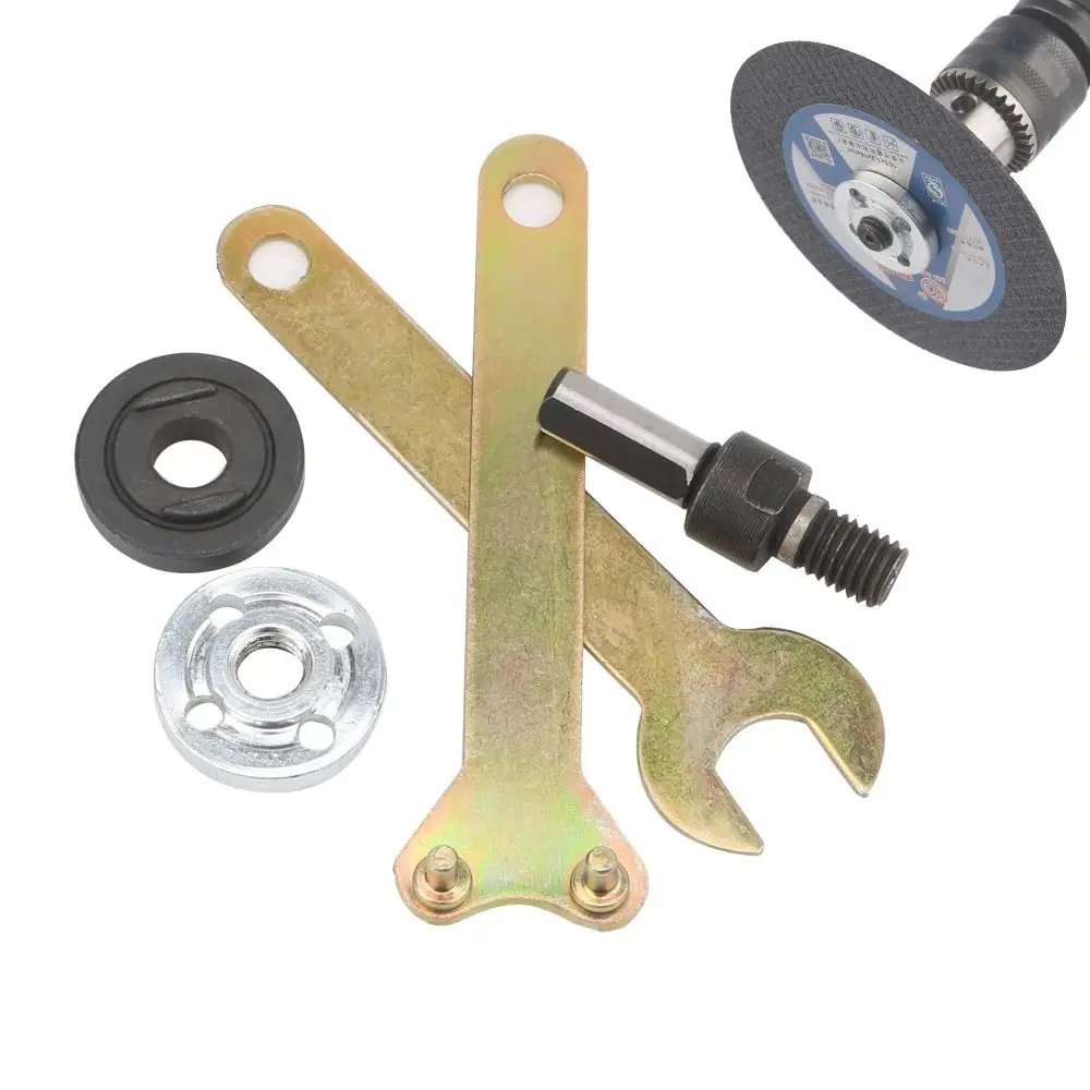 1Set with Wrench Electric Drill Conversion Angle Grinder Set for Cutting Disc Polishing Wheel 6mm/10mm Handle Holder Adapter