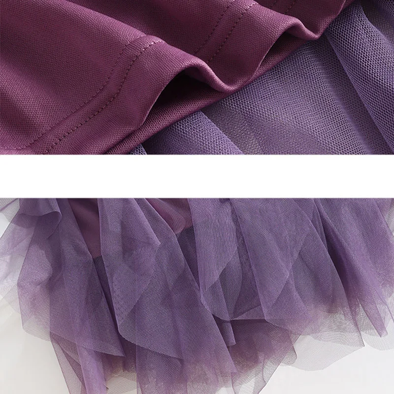 OHRYIYIE Irregular Floor-Length Tulle Skirt Women Elastic High Waist Ruffles Cake Skirt Lady Long Tutu Skirt Party Clothes Femme
