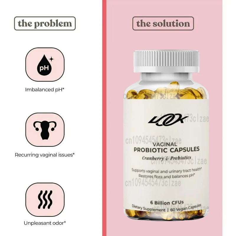 

PH Balance - Women's Probiotics, Prebiotics, and Cranberries - Supports Vaginal and Urinary Health, Yeast -6B CFU-60 Capsules