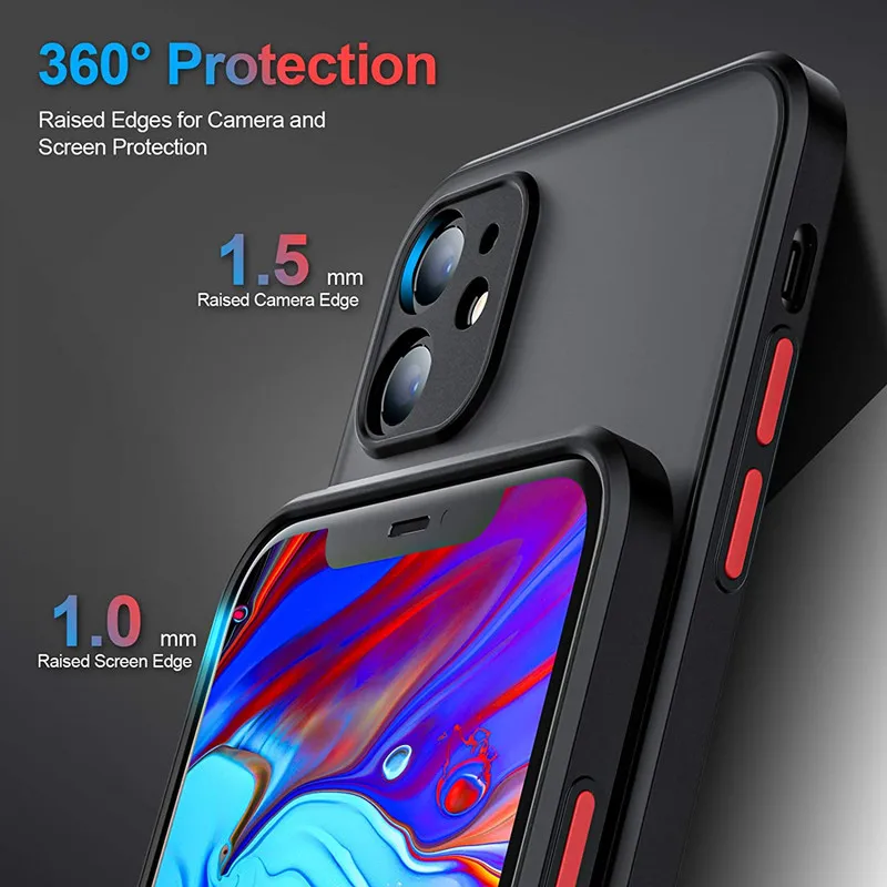 For iPhone 15 Plus Shockproof Armor Bumper Clear Phone Case iPhone 15 Pro iphone15 15Pro Max Bumper Soft Silicon Hard Cover Capa