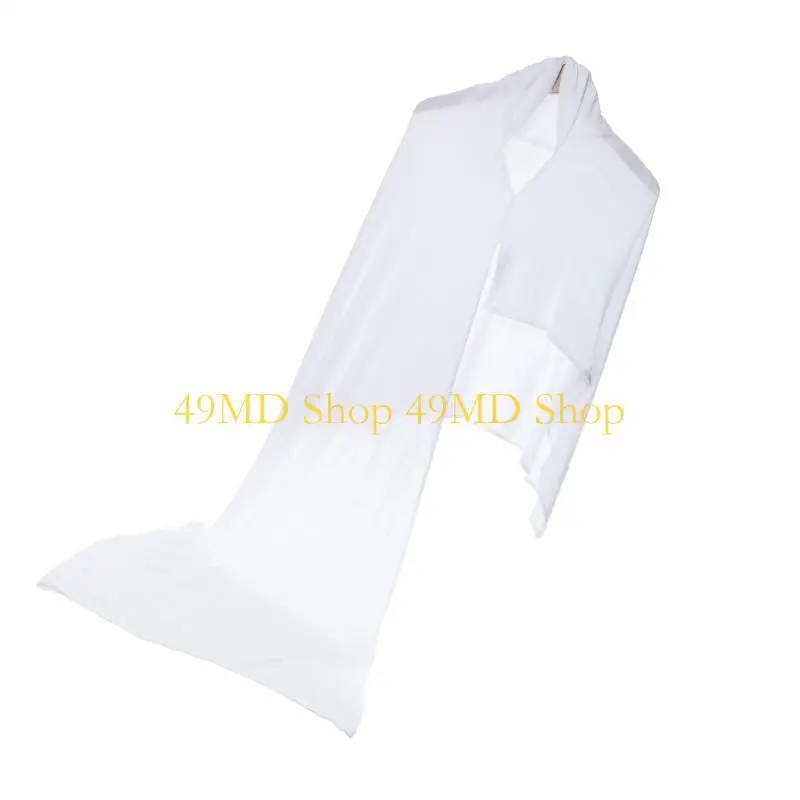 

49MD Women's Hijab Muslims Headscarf Easy Wearing Cotton Head Scarf for Busy Modern Lady Girls Large Rectangle Kerchief