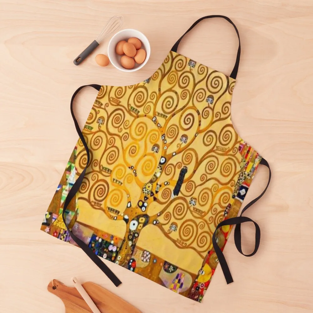 

Gustav Klimt - tree of life Apron Home Cleaning Women's Kitchen Apron Chef Uniform Women Apron Women's