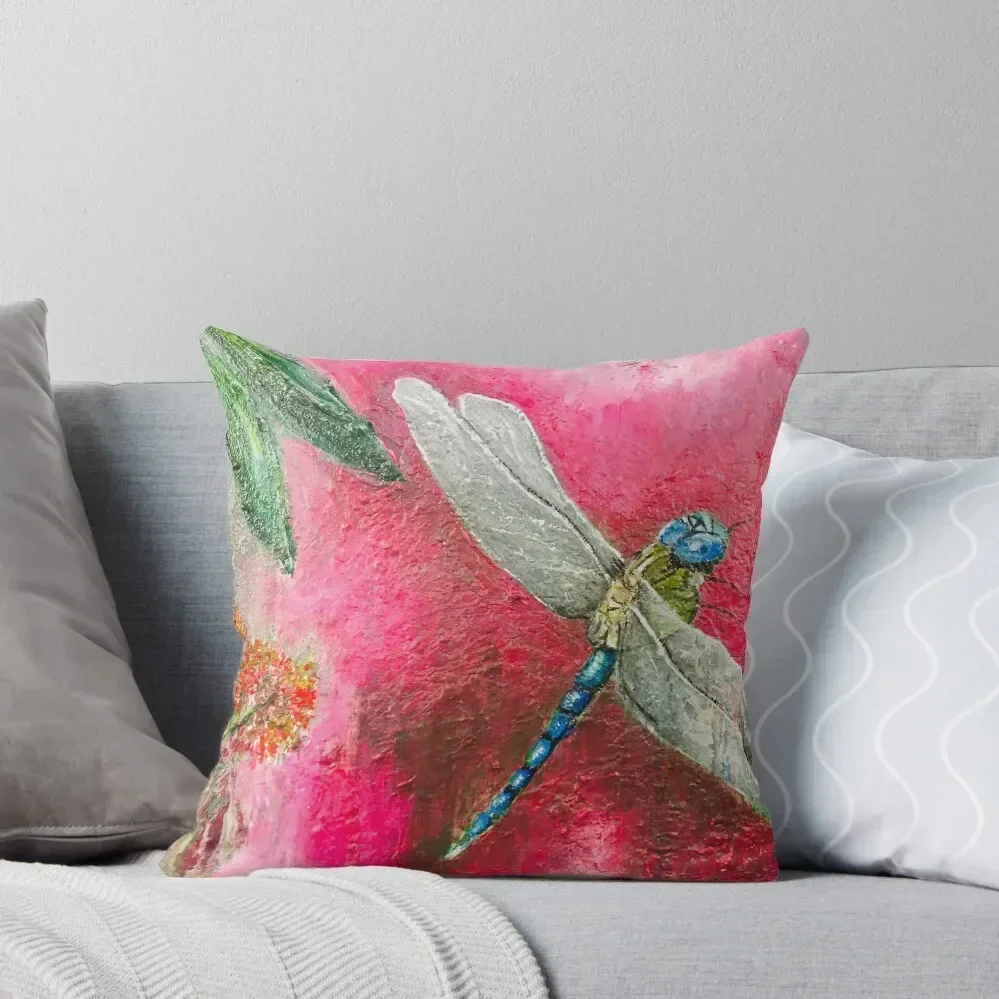 

Beautiful Dragonfly Throw Pillow Embroidered Cushion Cover Pillow Decor christmas decorations 2025 pillow