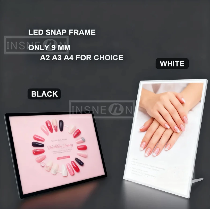 فيلم مخصص مصباح ليد صندوق إعلان لافتات جدار النيون الاكريليك الأعمال الإعلان علامات المحلات التجارية القوائم الحائط لوحة الإعلانات #3