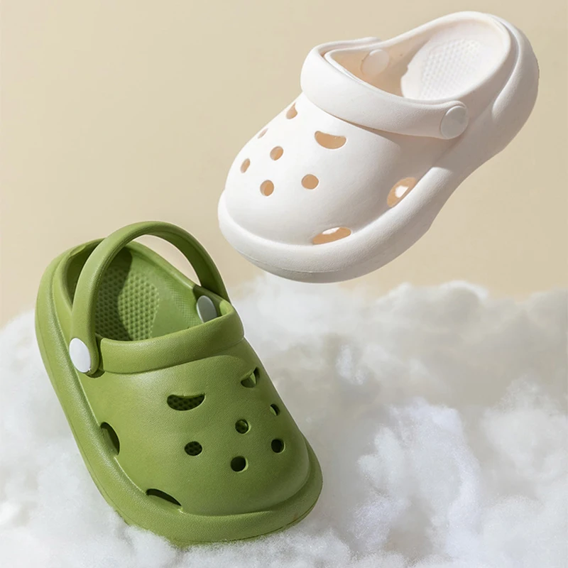 

1 Pairs of Boys Girls Summer Kids Clogs Children's Garden Shoes Infant Indoor Slippers Non-Slip Beach Sandals Toddler Home Shoes