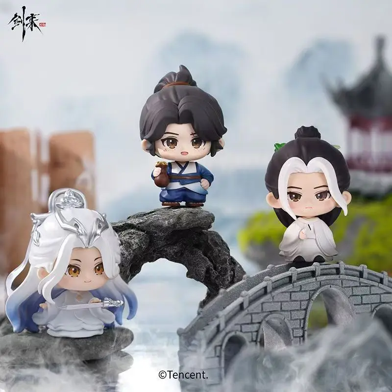 

Authentic Spot Sword Q-Version Handmade Blind Box Anime Periphery Trendy Play Decorative Ornament Surprise Gift