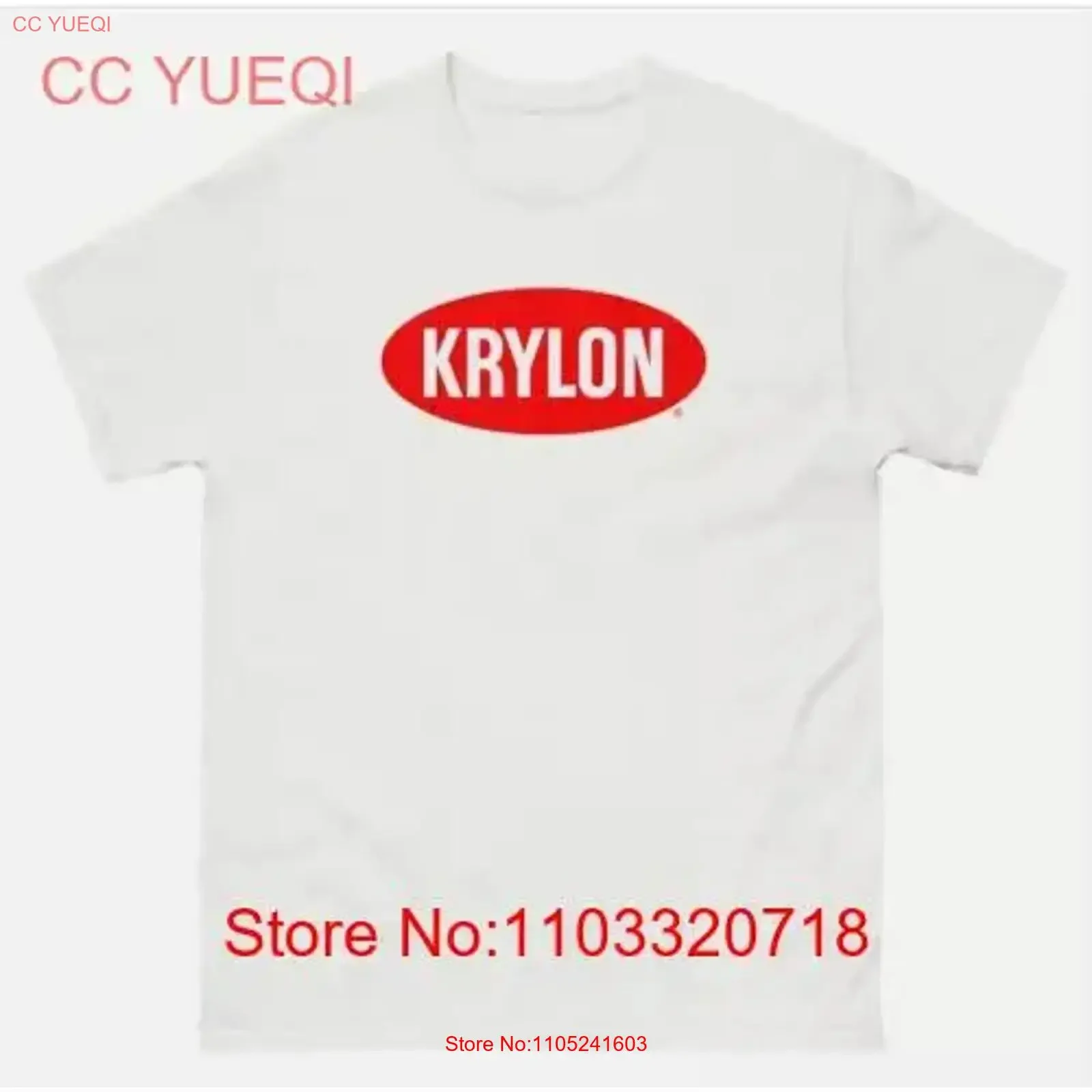 Camiseta con Logo de Krylon, ropa de calle lavada vintage, transpirable, cómoda, ligeramente suave para hombre, para uso diario, informal estirado