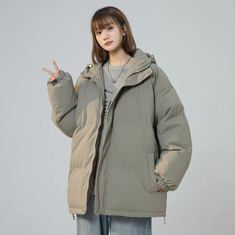 Women Short Jacket Winter New Parkas Thick Hooded Cotton Padded Jackets Coats Female Loose Parkas Oversize Outwear