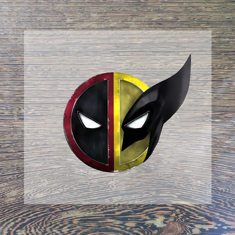 Deadpool & Wolverine Heat Transfer Stickers Marvels Anime Action Figures Iron on Patches Clothes Cap School Bags DIY Appliques