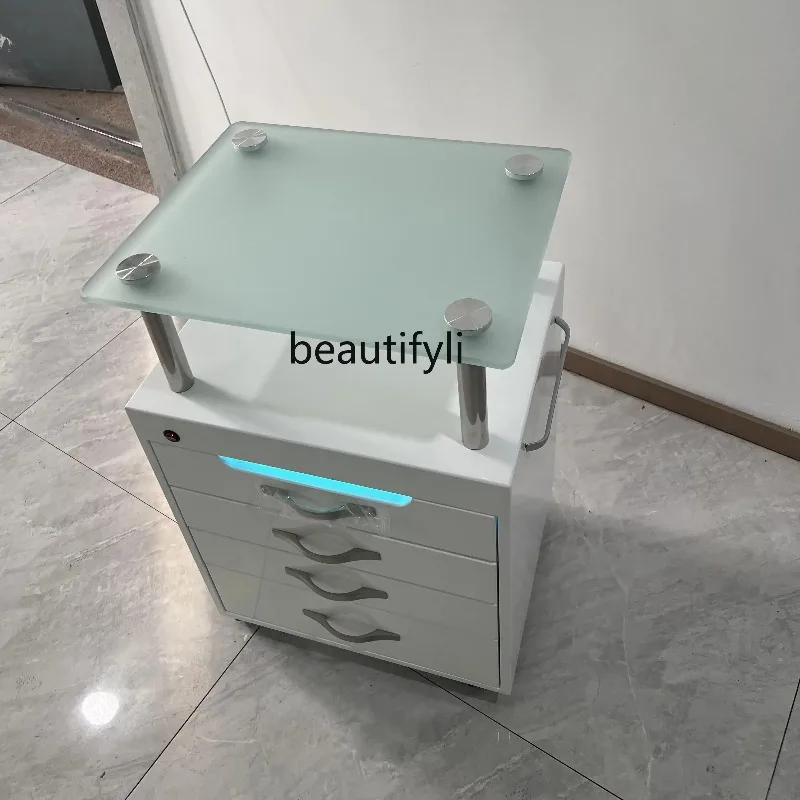 A176 Yy Disinfection cabinet Tool storage trolley Hand and foot care Manicure with lamp mirror Operating table