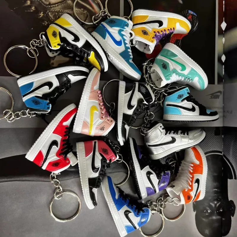 2025 explosions shoes key chain, 3d stereo abs bag mini basketball shoes jewelry creative personality pendant. keychain