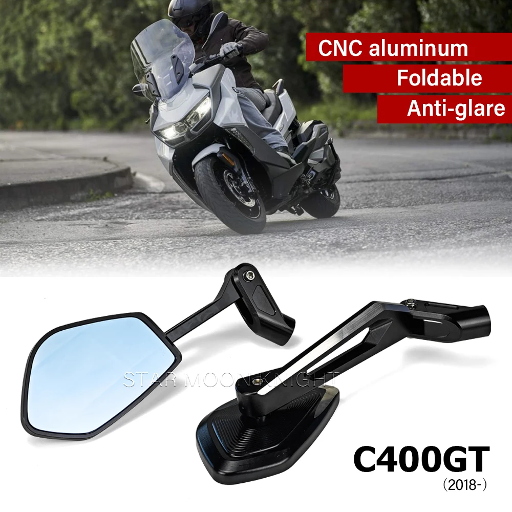 CNC Aluminum Folding Mirror For BMW C400GT C400 C 400 GT (2018-) Motorcycle Anti-glare Ultra-wide-angle Rearview Mirror