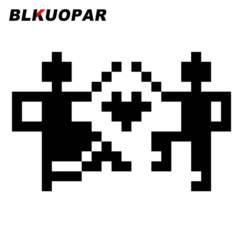 BLKUOPAR Pixel Pair Male Female Car Stickers Personality Decal Waterproof Sunscreen Campervan  Motorcycle Vinyl Car Accessories