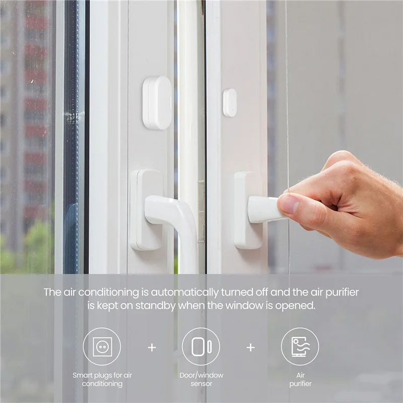 N82R Tuya Zigbee 3,0 Smart Kontakt Detektoren Sicherheit Tor Tür Fenster Sensor Wandler Smart Life Home (4PCS)