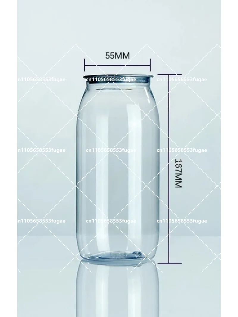 

Plastic Can with Lid Sealed Beverage Bottle Milk Tea Coffee Bubble Water Beverage Cans