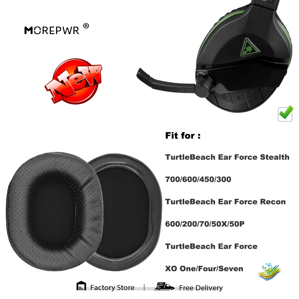 Replacement Ear Pads for TurtleBeach Ear Force Stealth 700/600/450/300,Recon 600/200/70/50X/50P,XO One/Four/Seven Headset Parts