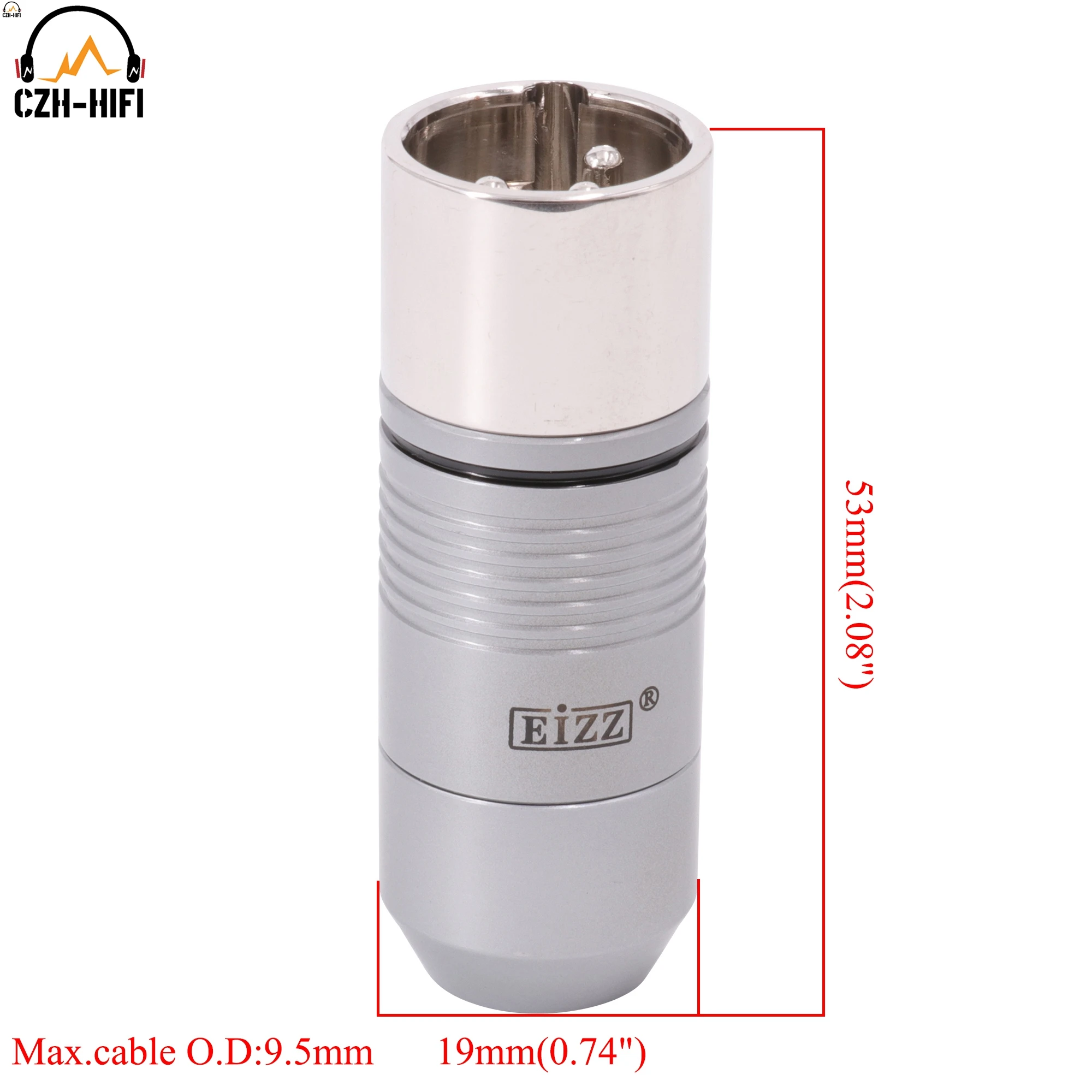 EIZZ Hochwertiger XLR-Stecker (männlich/weiblich) für HiFi-Audio-Verstärker, Kopfhörer, DIY – Detail 6