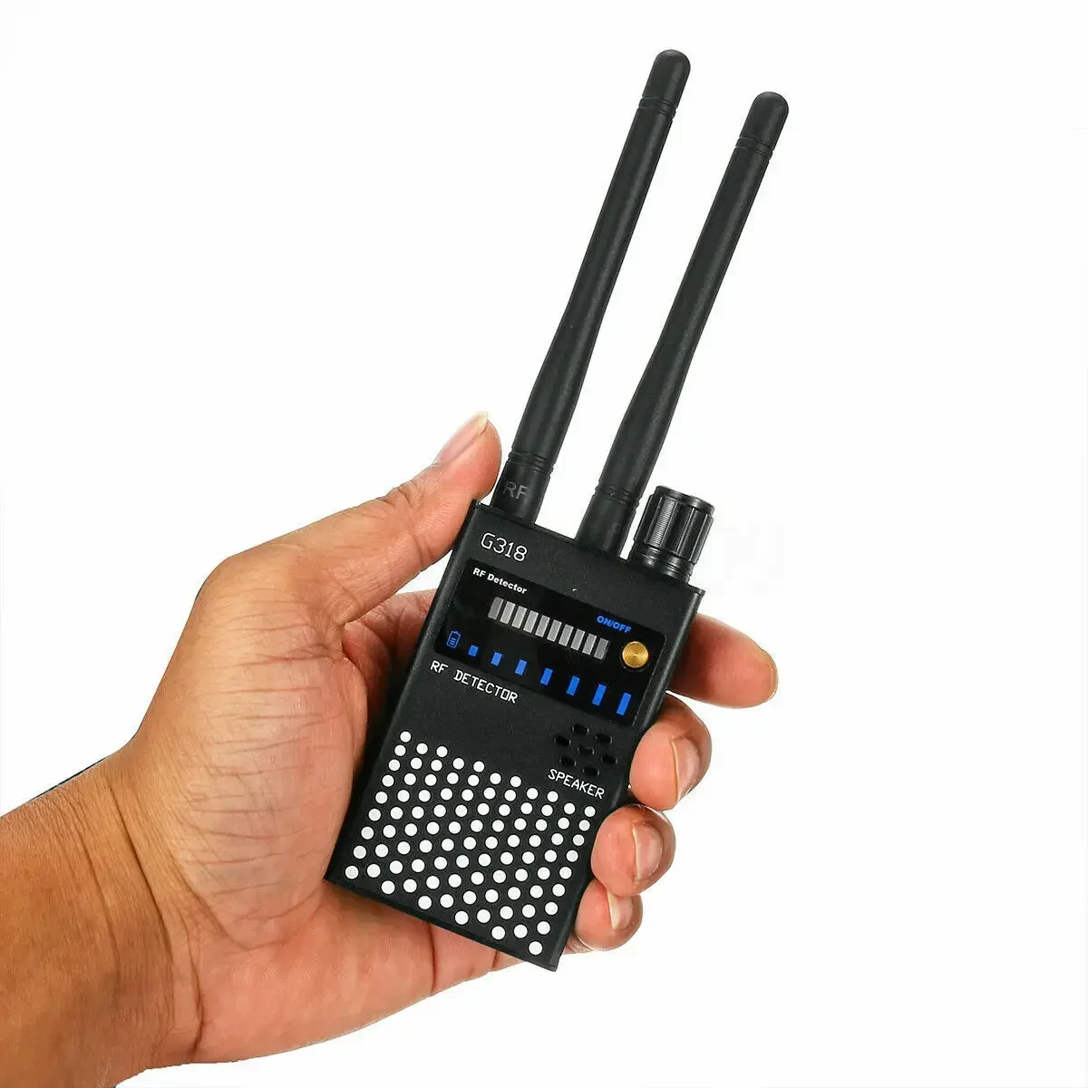هوائي مزدوج لاسلكي RF إشارة مكافحة التجسس كاشف علة GSM الصوت لتحديد المواقع المقتفي مكتشف مكافحة التنصت على الكاميرا الماسح الضوئي معدات التجسس