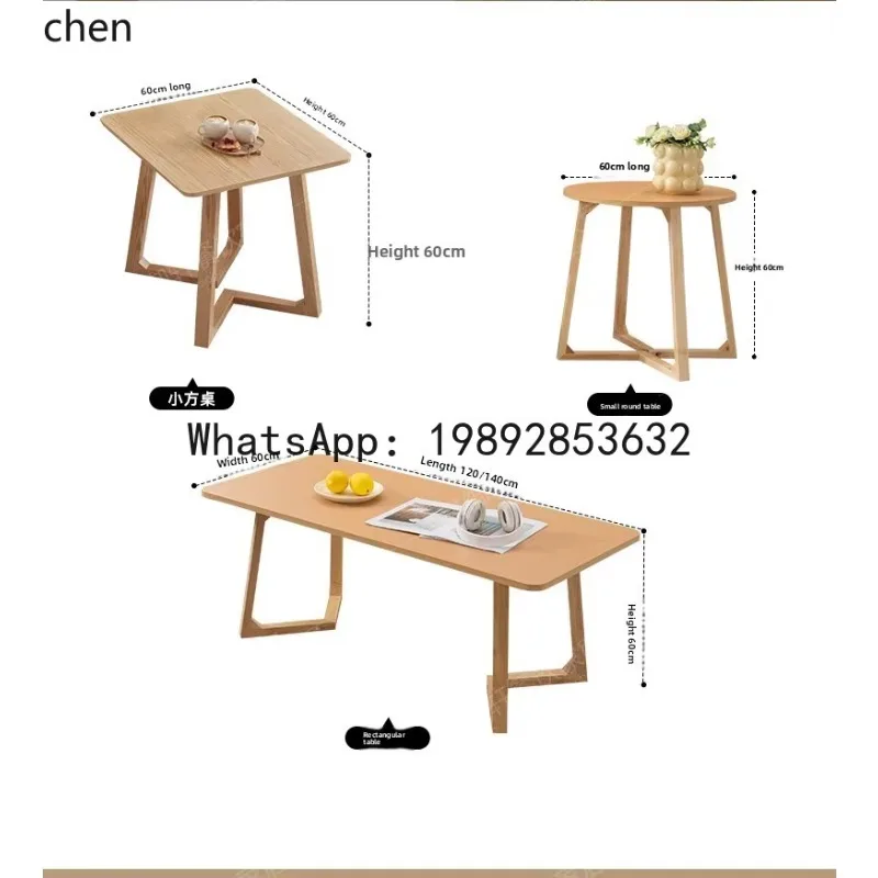 YFY Natural Wood Style Solid Wood  Table Book Clear Bar Homestay Restaurant Milk Tea Shop Sofa Booth Reception Commercial Use