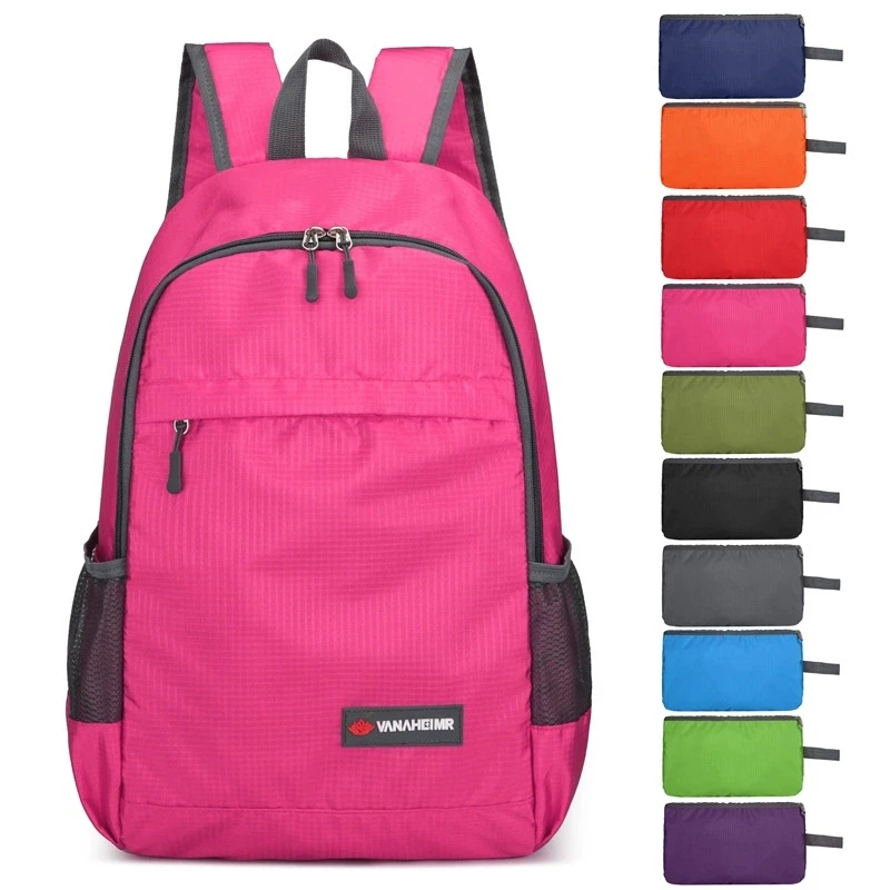 Foldable bag Men and Women Outdoor Backpack Lightweight Skin Bag Foldable Backpack Travel Portable Waterproof Mountaineering Bag
