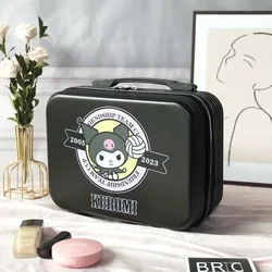 Kawaii Sanrio Cinnamoroll Kuromi My Melody Cosmetic Case Storage Box High Capacity Portable Fashion Student Small Suitcase Gift