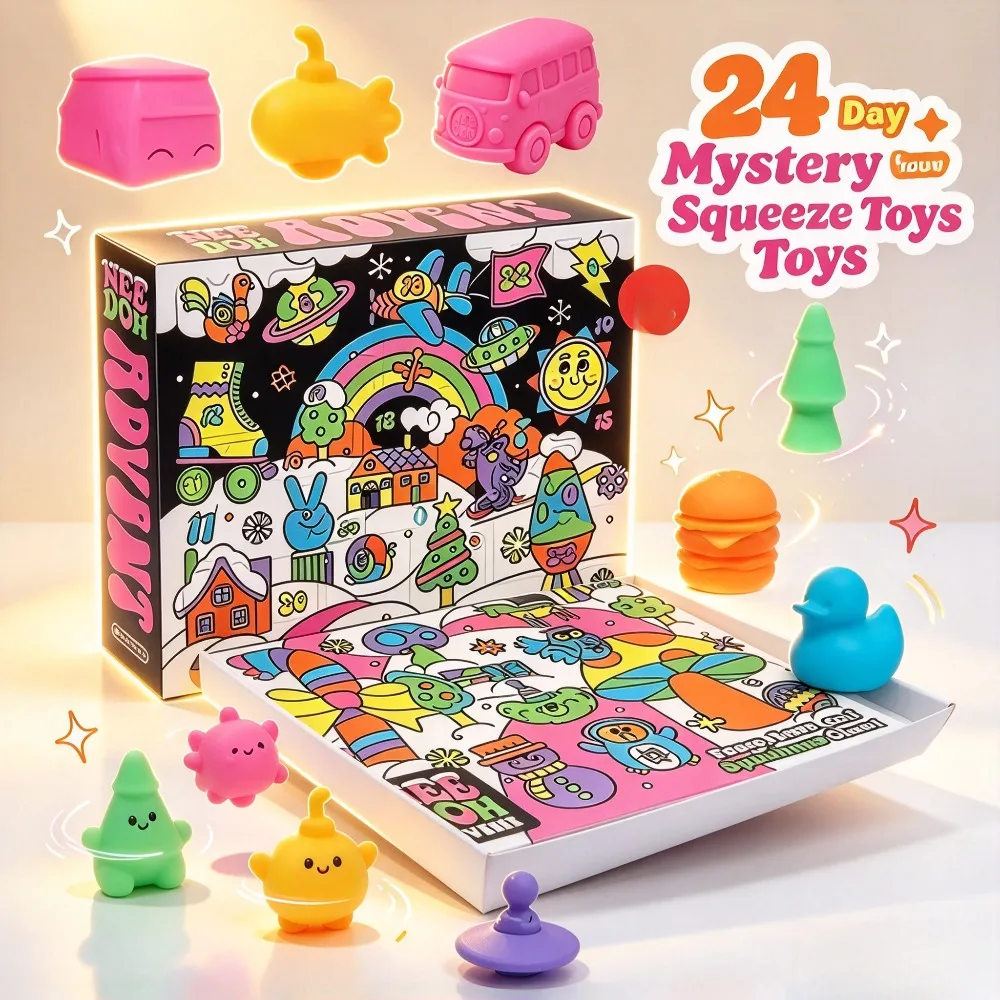 Needoh Advent Calendar 24 Day Countdown Surprise Blind Box Toy Gift For Hobby Lovers Family Friends New Year Party