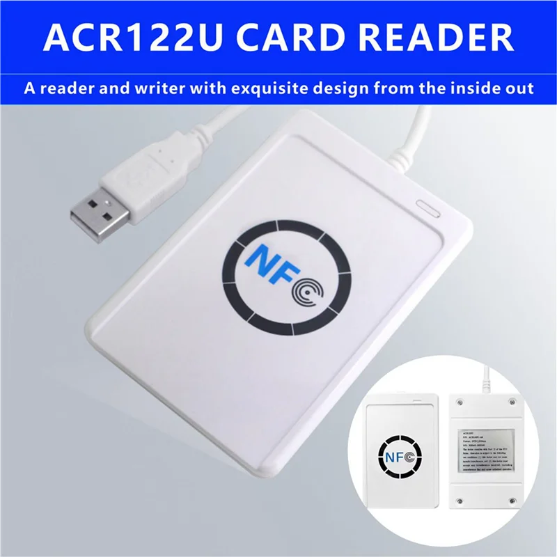 【新品】2X ACR122U RFID IC スマートカードリーダーデュプリケーター非接触ライターコピー機書き込み可能クローン 13.56Mhz ID IC カードコピー機