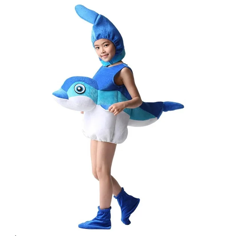 

Anime Cosplay Unisex Toddler Family Dolphin Shark Whale Cosplay Costume for Children Animal Jumpsuit Headgear Shoes Kids Pe 72th