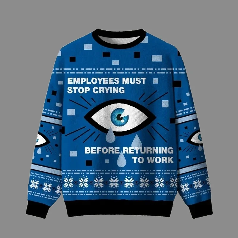 3D Print Gingerbread Man Graphic Sweatshirts Funny Santa Claus Ugly Christmas Sweater Unisex Xmas 2026 Pullover Casual Clothing