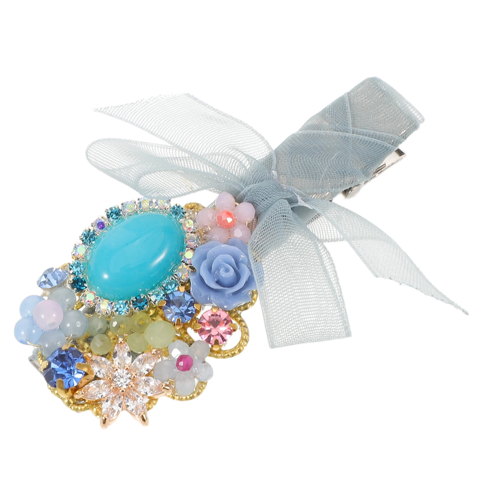 

Vintage Hairpin Bridal Rhinestone Fairy Clips Bobby Pins for Bridesmaids Barrettes Palace Bow