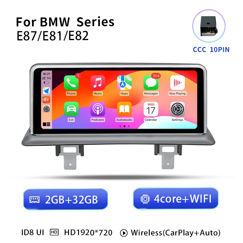 8-core Android 14 autoradio voor BMW 1-serie 120i E81 E82 E87 E88 CCC CIC NET auto multimedia speler GPS navigatie Carplay 128GB audio Wifi