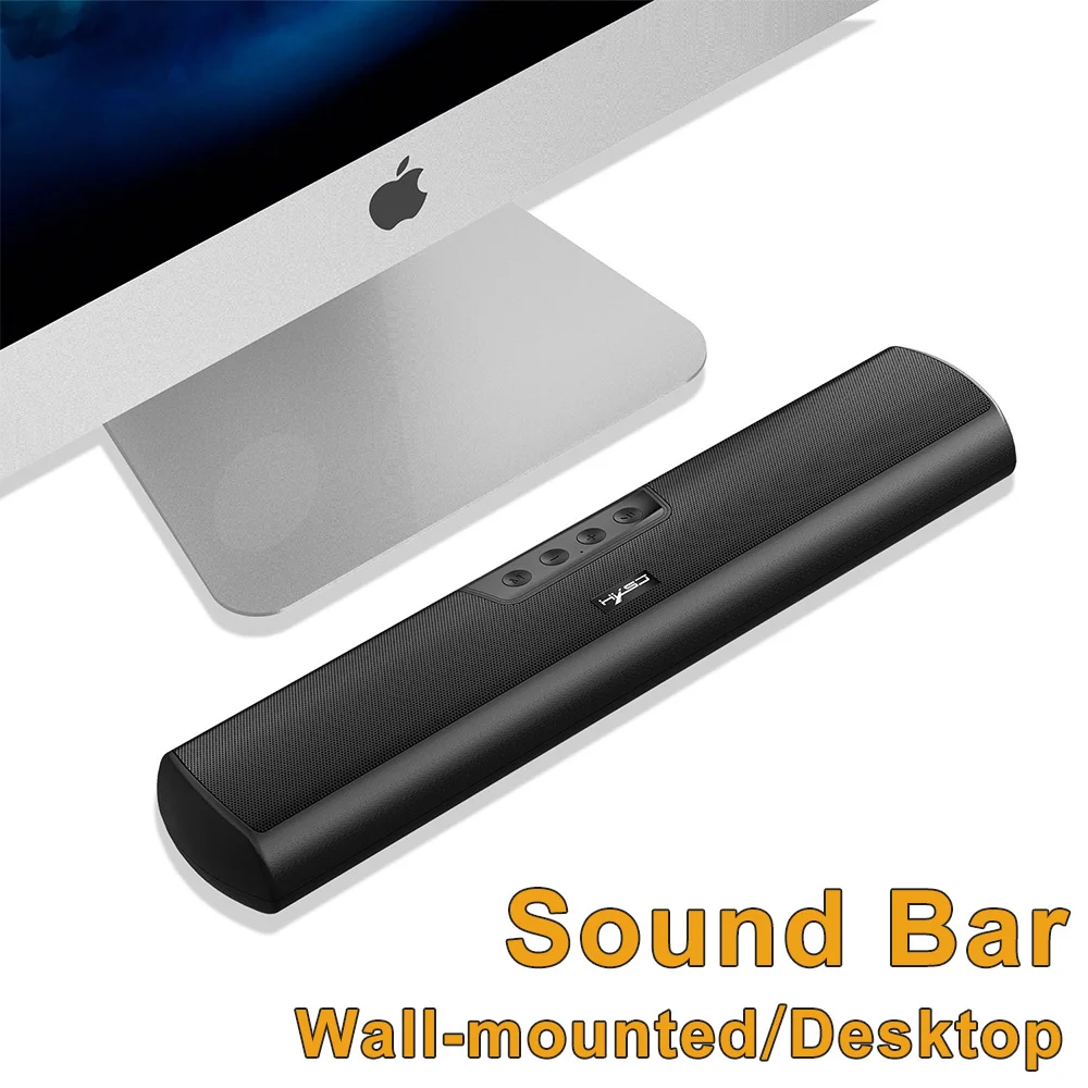 20W Wireless Bluetooth Sound Bar Subwoofer Stereo Surround Family Sound System Wall-mounted Desktop HIFI Speaker for TV Computer