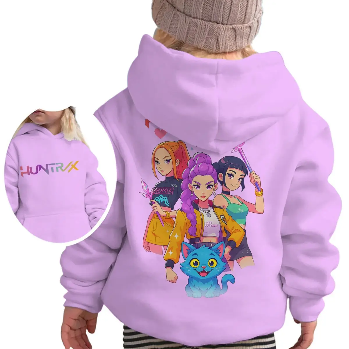 

Kpop Demon Hunters Huntrix Kids Hoodie Autumn Children's Sweatshirt Harajuku Long Sleeve Pullover Boys Girls Fashion Casual Tops
