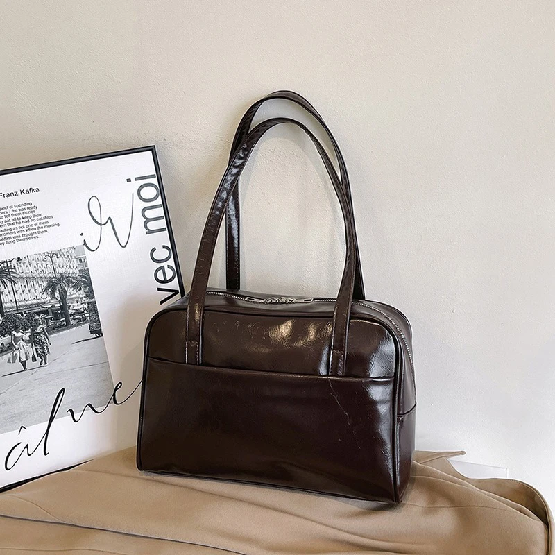 

Уникальная просторная сумка подмышки 2025 года, модная многосторонняя пригородная сумка для женщин, шикарная сумка через плечо большой вместимости, сумка